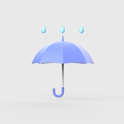 우산 3d 그래픽