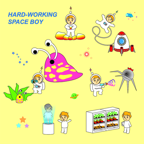열심히 일하는 우주소년