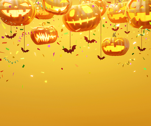 Halloween background. 3d illustration.