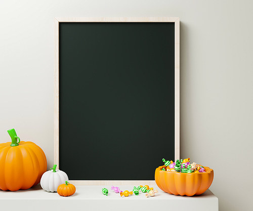 Halloween Letter Board. 3d illustration