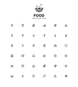 모노톤아이콘_food