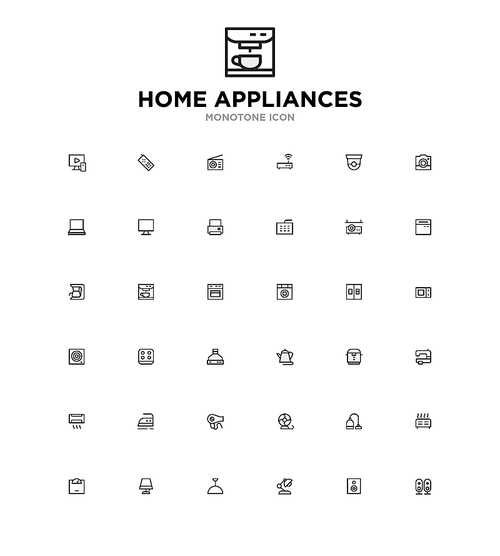 모노톤아이콘_homeappliances