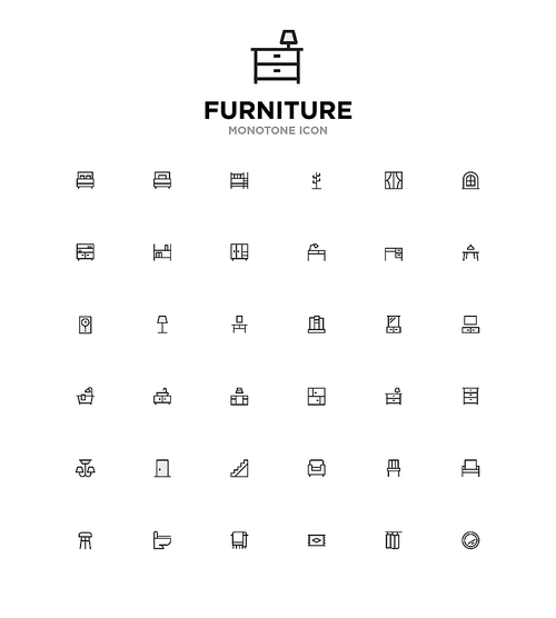모노톤아이콘_furniture