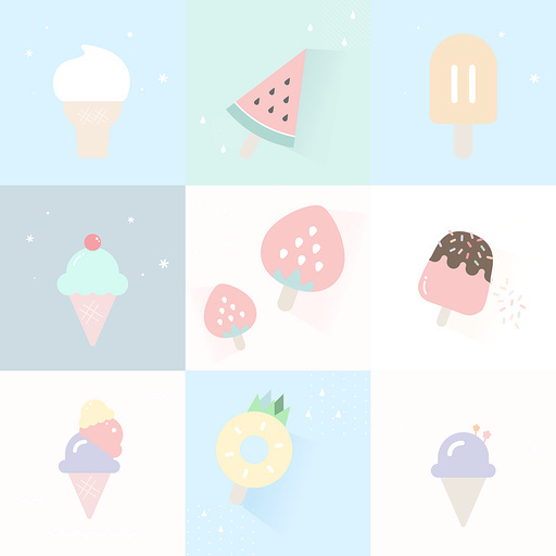 시원한 아이스크림과 아이스티를 활용한 여름