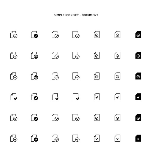다양한 문서 심플 아이콘 세트01