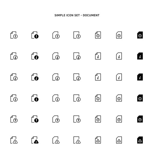 다양한 문서 심플 아이콘 세트03