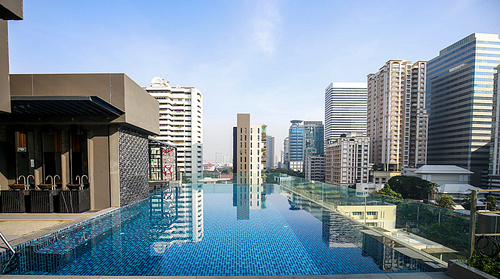 태국 방콕 호텔 루프탑 수영장