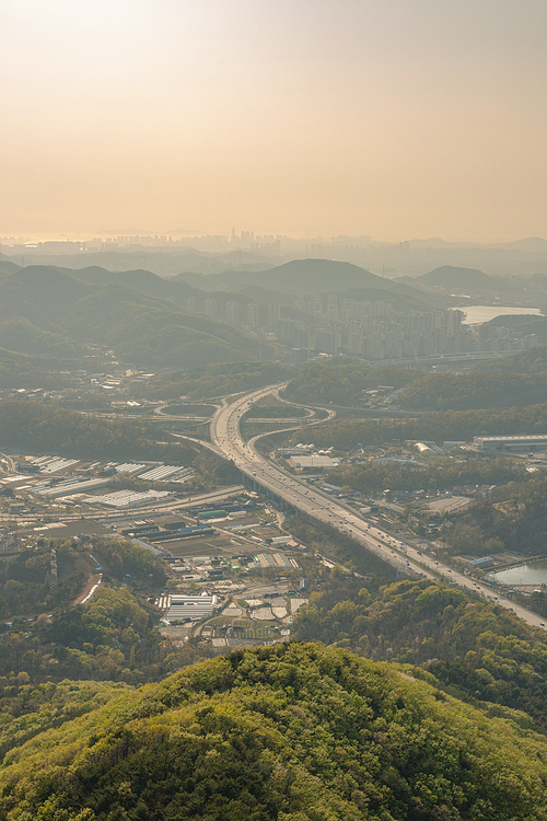 수락산 정상에서 바라본 풍경