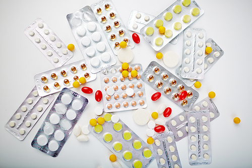 Assortment of various pills and vitamins