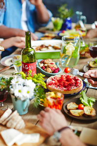 Various homemade festive meals