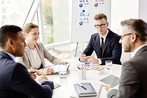 Group of business people planning work together at the table