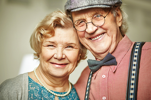 Retired couple in elegant clothes 