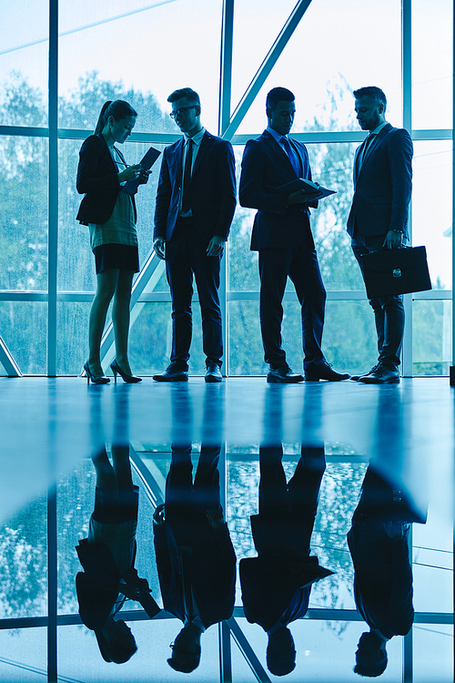 Business people planning work and consulting at meeting