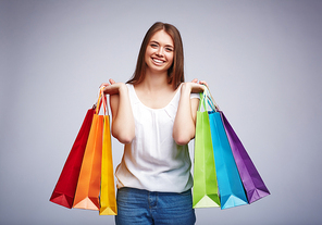 Shopping girl with paperbags 