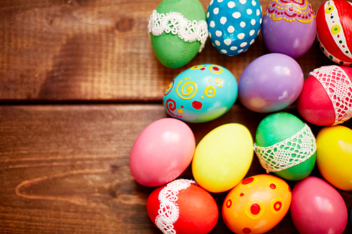 Creative Easter eggs with various decorations