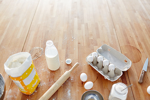 Set of ingredients for making dough for pastry