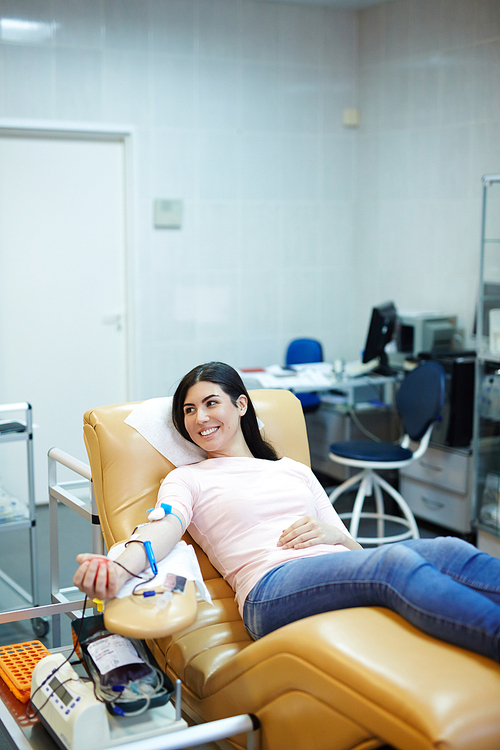 Process of hemotransfusion in blood donor center