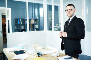 Chief executive office in elegant suit 