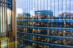 Modern multi-storey building with open-space offices