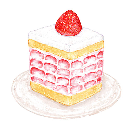 딸기 조각케이크