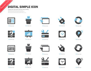 Digital Simple Icon