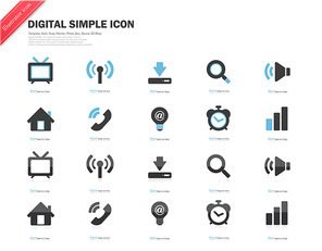 Digital Simple Icon