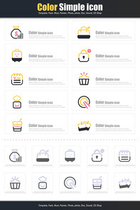 Color simple icons