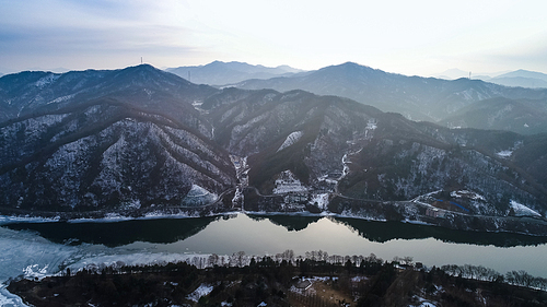 가평 남이섬의 겨울 배