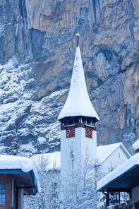 스위스의 겨울 성당