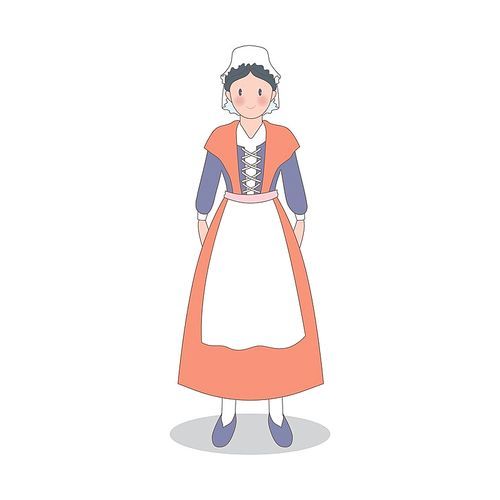 woman wearing france traditional dress