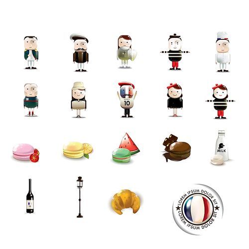 collection of france icons