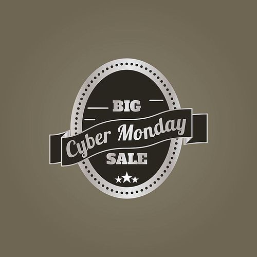 cyber monday big sale label