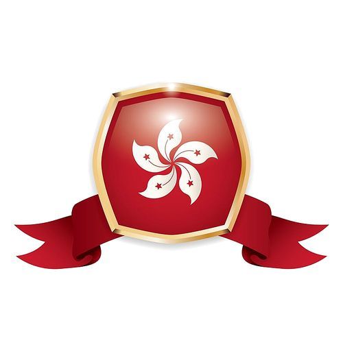 hong kong flag label