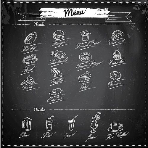 meals and drinks menu