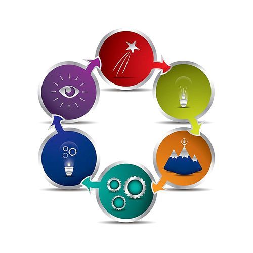 collection of business strategy icons