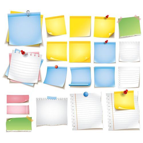 collection of sticky notes