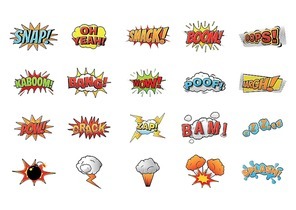 collection of comic wordings