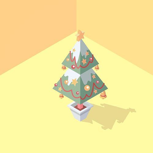 isometric christmas tree
