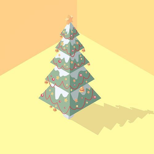 isometric christmas tree