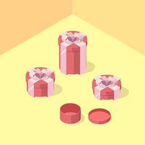 isometric gift boxes