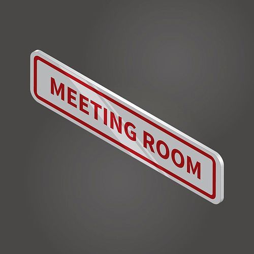 isometric nameplate of meeting room