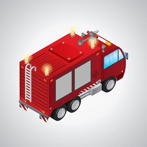 isometric fire engine