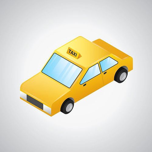 isometric taxi cab