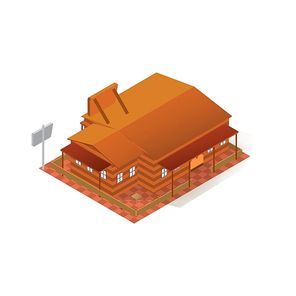 isometric store building