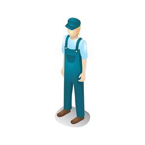 isometric man standing