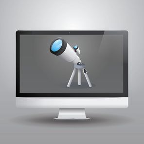 monitor with telescope