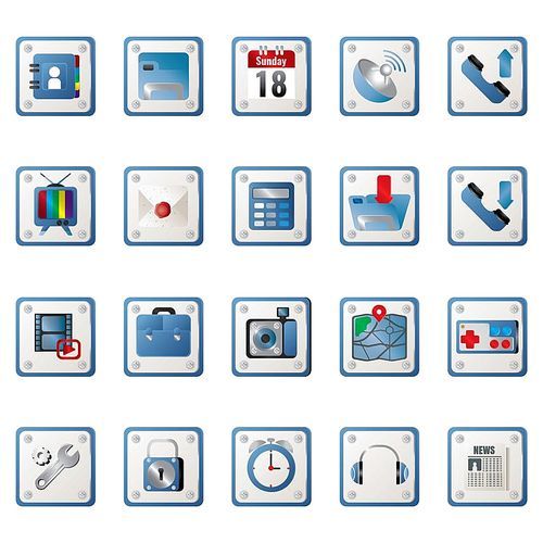 collection of mobile icon