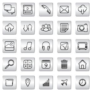 collection of mobile application icons