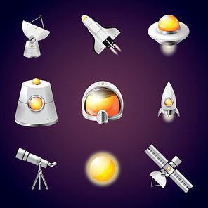 space icon set