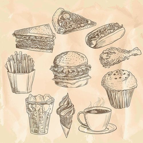 collection of food icons